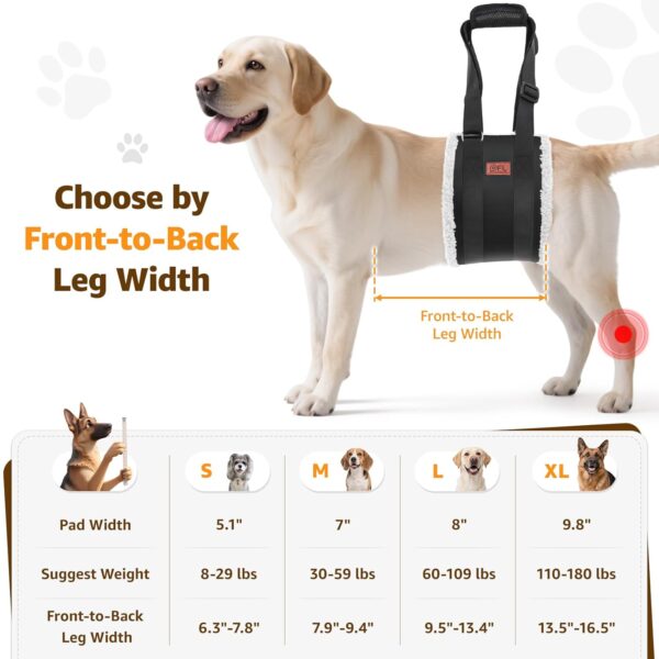 Adjustable Dog Lift Harness Dog Sling for Large Dogs Hind Leg Support Soft Lift Support and Rehab Harness for Weak Rear Legs, Helps Senior, Injured, Disabled and After ACL...