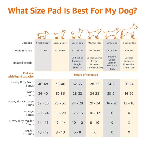Amazon Basics Dog and Puppy Pee Pads, 5-Layer Leak-Proof Super Absorbent, Quick-Dry Surface, Potty Training, Regular (22x22"), 100 Count, Blue & White