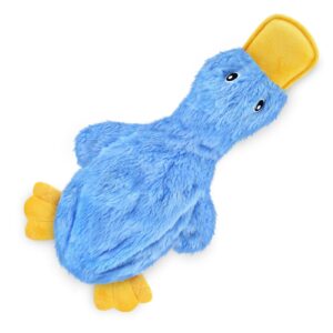 Best Pet Supplies Crinkle Dog Toy for Small, Medium, and Large Breeds, Cute No Stuffing Duck with Soft Squeaker, Fun for Indoor Puppies and Senior Pups, Plush No Mess Chew and...