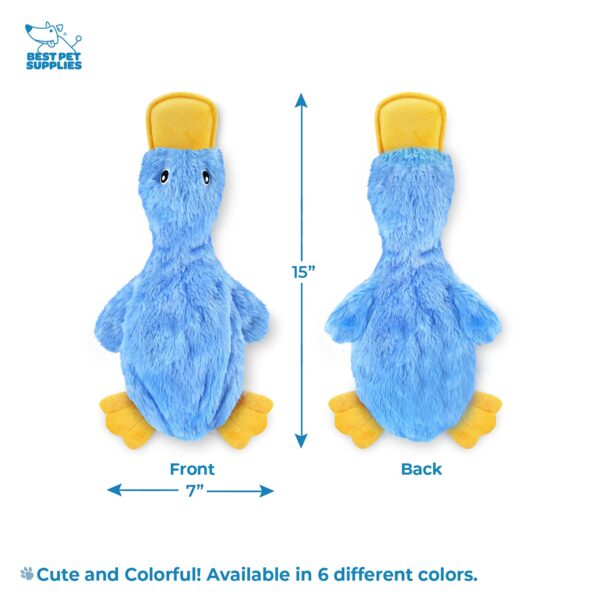 Best Pet Supplies Crinkle Dog Toy for Small, Medium, and Large Breeds, Cute No Stuffing Duck with Soft Squeaker, Fun for Indoor Puppies and Senior Pups, Plush No Mess Chew and...