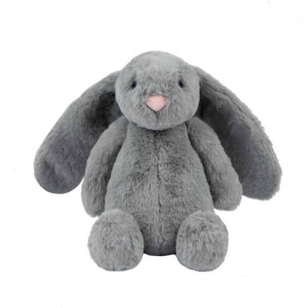 Best Pet Supplies Interactive Bunny Buddy Dog Toy with Crinkle and Squeaky Enrichment for Small and Medium Breed Puppies or Dogs, Cute and Plush - Bunny (Gray)