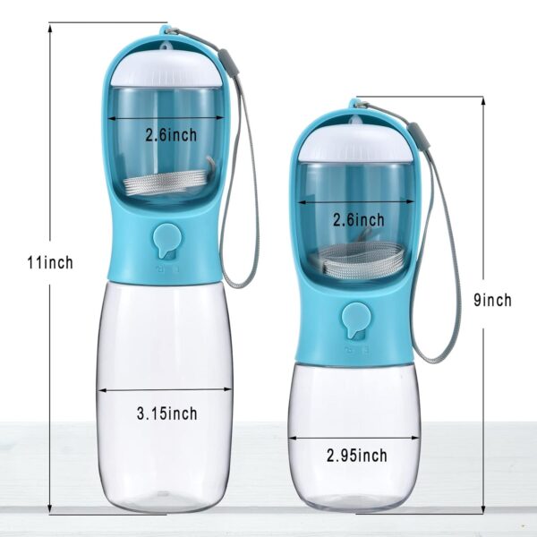Dog Water Bottle with Food Container, Travel Puppy Water Bowl, Portable Pet Dispenser, Dog Gift Stuff Accessories Items, Puppy Essentials Necessities for Yorkie Cat Walking and...