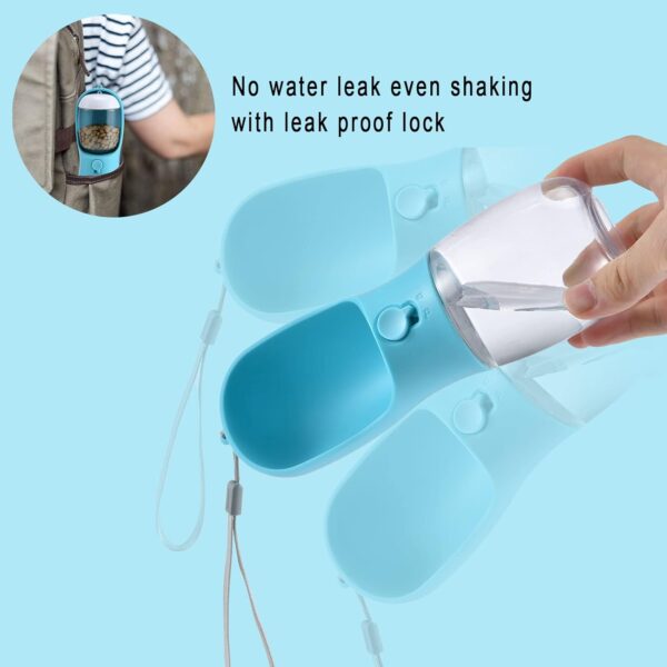 Dog Water Bottle with Food Container, Travel Puppy Water Bowl, Portable Pet Dispenser, Dog Gift Stuff Accessories Items, Puppy Essentials Necessities for Yorkie Cat Walking and...