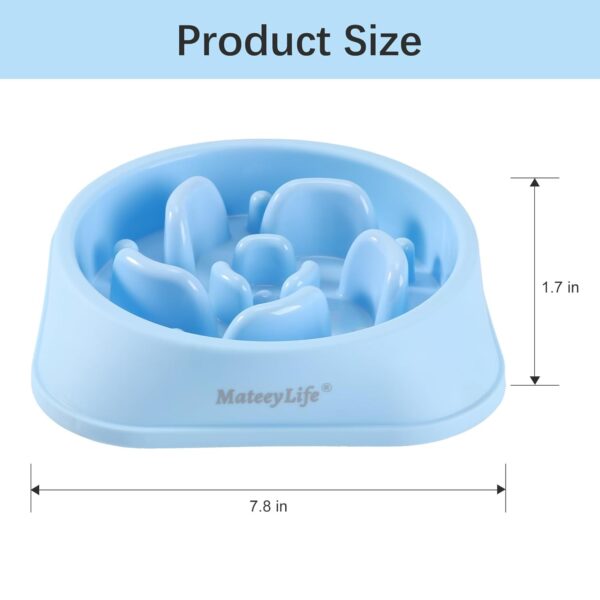 MateeyLife Slow Feeder Dog Bowls 2PCS, Anti-Choking Puzzle Dog Food Bowls, Anti-Slip Interactive Feeding Slow Down Eating, Bloat Stop Maze Dishes for All Breeds Pets