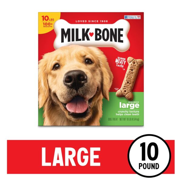 Milk-Bone Original Dog Treats Biscuits for Large Dogs, 10 Pounds (Packaging May Vary)
