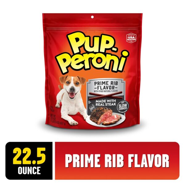 Pup-Peroni Dog Treats, Prime Rib Flavor, 22.5 Ounce, Made with Real Steak