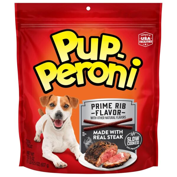 Pup-Peroni Dog Treats, Prime Rib Flavor, 22.5 Ounce, Made with Real Steak